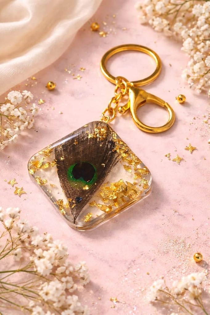 Floral Resin key chain