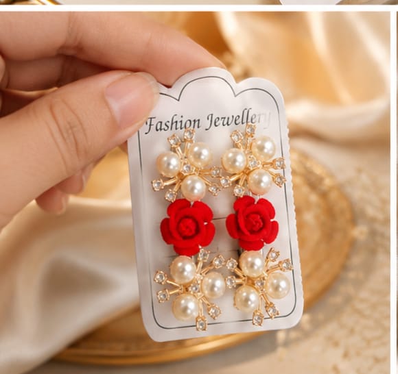 Royal Rose Pearl Earrings
