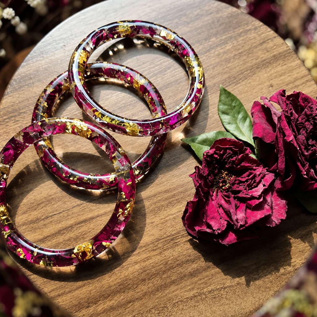 Floral Resin Bangles